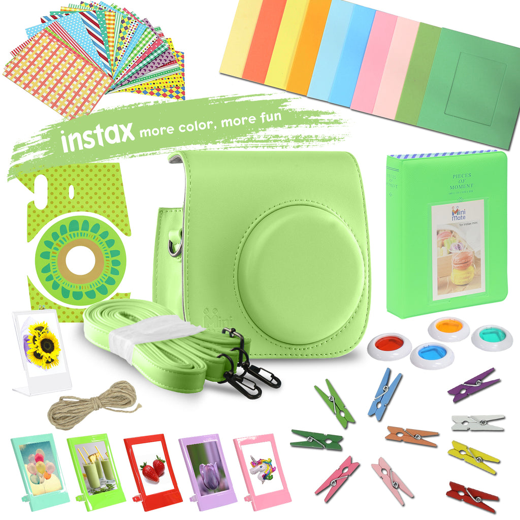 instax mini 8 backpack bundle MiniMate Deluxe Accessory Bundle Purple + Case/Bag Accessories Kit for